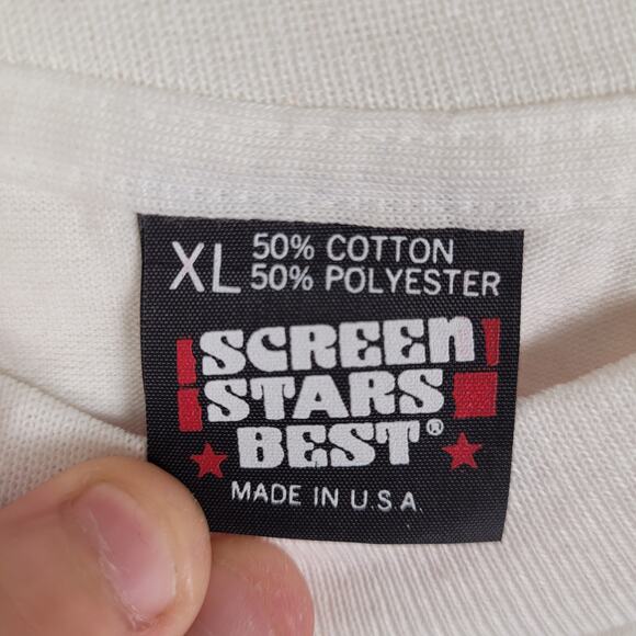 Vintage Screen Stars Best 1990 Goodbye Comisky Field white tshirt size XL - Picture 3 of 5